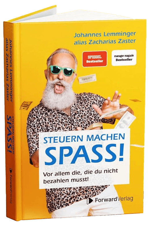 Buch „Steuern machen Spaß!“ von Johannes Lemminger alias Zacharias Zaster
